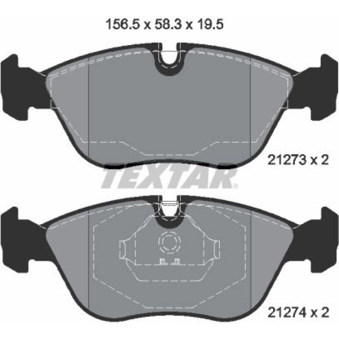 Textar 2127304 Bremsbelagsatz, Scheibenbremse Q+