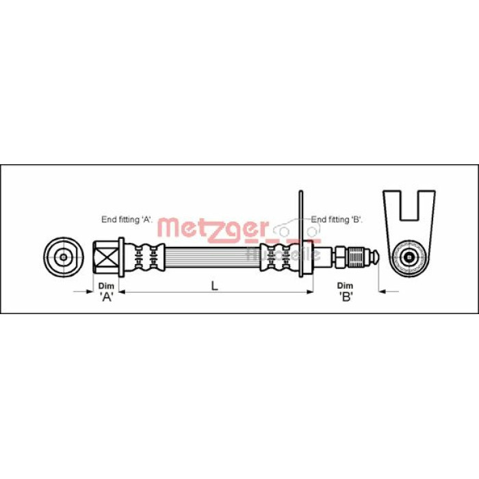 Metzger 4111160 Bremsschlauch Metzger 4111160 Bremsschlauch