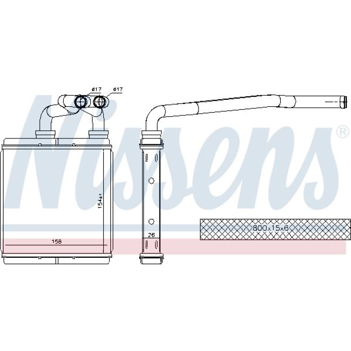 Nissens 73675 Wärmetauscher, Innenraumheizung FIRST FIT Nissens 73675 Wärmetauscher, Innenraumheizung FIRST FIT