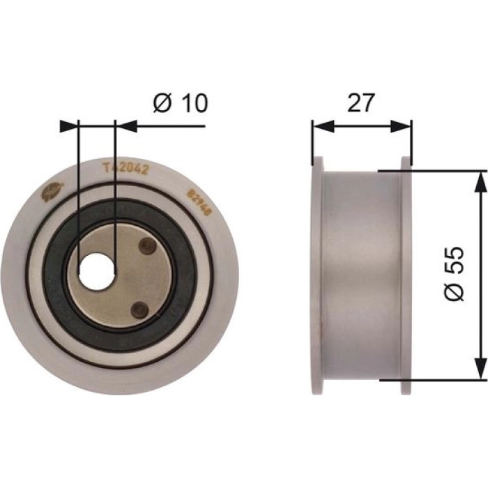 Gates T42042 Spannrolle, Zahnriemen PowerGrip™ Gates T42042 Spannrolle, Zahnriemen PowerGrip™