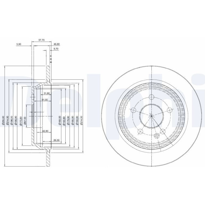Delphi BG4063 Bremsscheibe