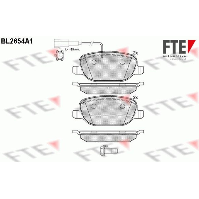 FTE 9010893 Bremsbelagsatz, Scheibenbremse FTE 9010893 Bremsbelagsatz, Scheibenbremse