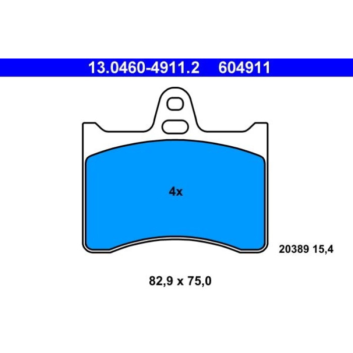 ATE 13.0460-4911.2 Bremsbelagsatz, Scheibenbremse ATE 13.0460-4911.2 Bremsbelagsatz, Scheibenbremse