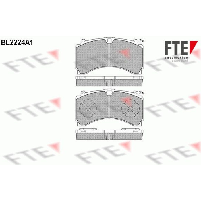 FTE 9500077 Bremsbelagsatz, Scheibenbremse FTE 9500077 Bremsbelagsatz, Scheibenbremse