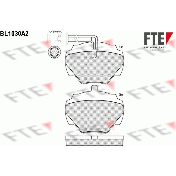 FTE 9010012 Bremsbelagsatz, Scheibenbremse