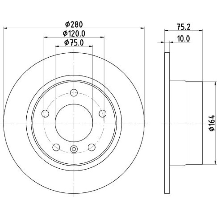 Hella 8DD 355 112-641 Bremsscheibe PRO Hella 8DD 355 112-641 Bremsscheibe PRO