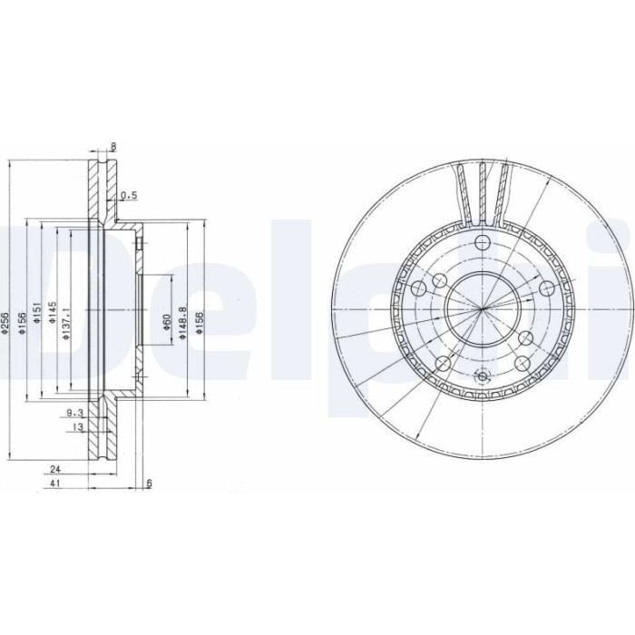 Delphi BG3531 Bremsscheibe Delphi BG3531 Bremsscheibe