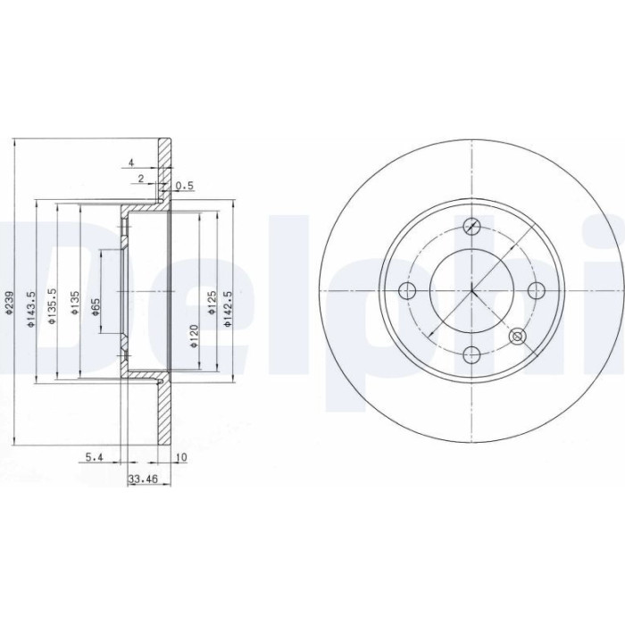 Delphi BG2117 Bremsscheibe