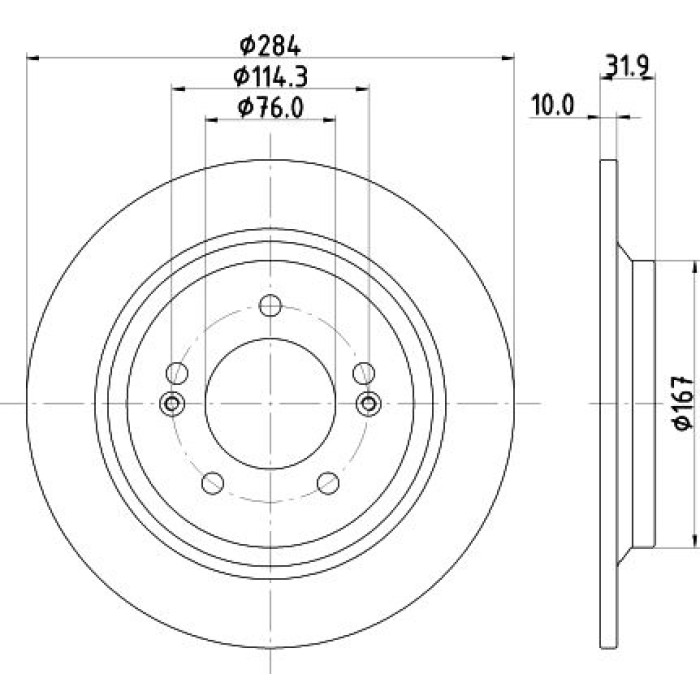 Hella 8DD 355 126-651 Bremsscheibe PRO Hella 8DD 355 126-651 Bremsscheibe PRO