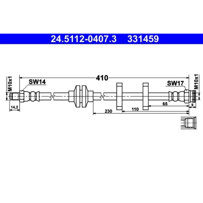 ATE 24.5112-0407.3 Bremsschlauch