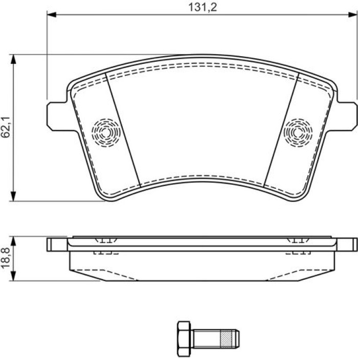 BOSCH 0 986 494 332 Bremsbelagsatz, Scheibenbremse BOSCH 0 986 494 332 Bremsbelagsatz, Scheibenbremse