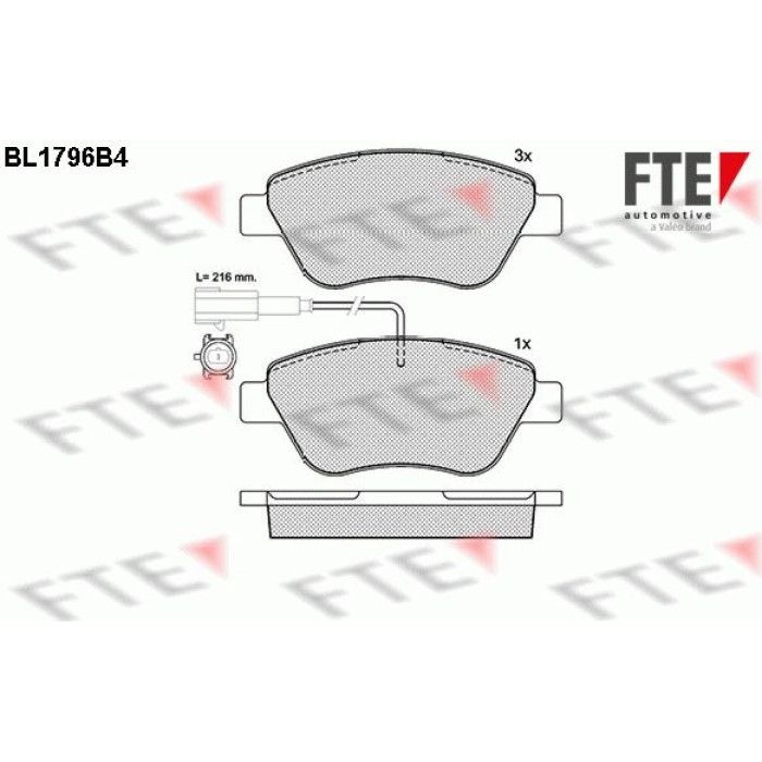 FTE 9010367 Bremsbelagsatz, Scheibenbremse FTE 9010367 Bremsbelagsatz, Scheibenbremse