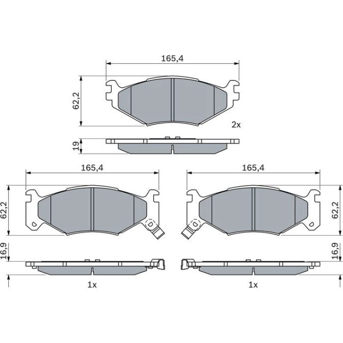 BOSCH 0 986 424 892 Bremsbelagsatz, Scheibenbremse BOSCH 0 986 424 892 Bremsbelagsatz, Scheibenbremse