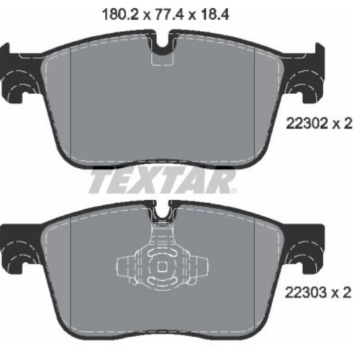 Textar 2230201 Bremsbelagsatz, Scheibenbremse Q+