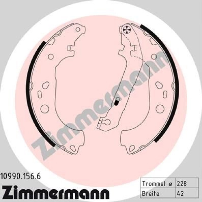 Zimmermann 10990.156.6 Bremsbackensatz Zimmermann 10990.156.6 Bremsbackensatz
