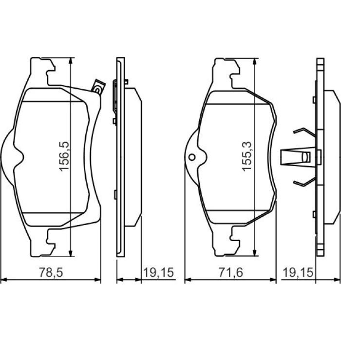 BOSCH 0 986 494 509 Bremsbelagsatz, Scheibenbremse BOSCH 0 986 494 509 Bremsbelagsatz, Scheibenbremse