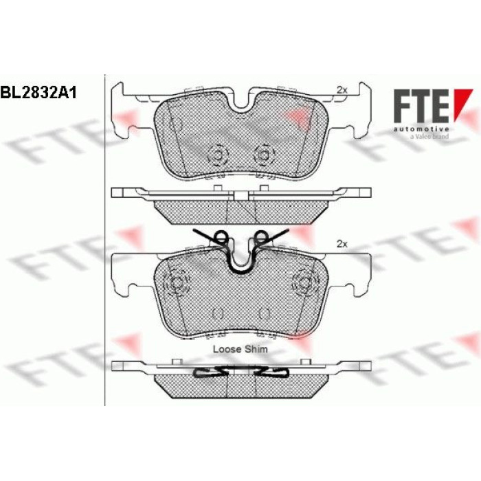 FTE 9011012 Bremsbelagsatz, Scheibenbremse FTE 9011012 Bremsbelagsatz, Scheibenbremse