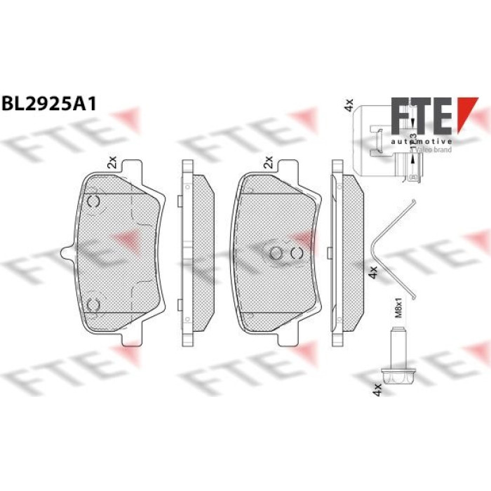 FTE 9011168 Bremsbelagsatz, Scheibenbremse FTE 9011168 Bremsbelagsatz, Scheibenbremse