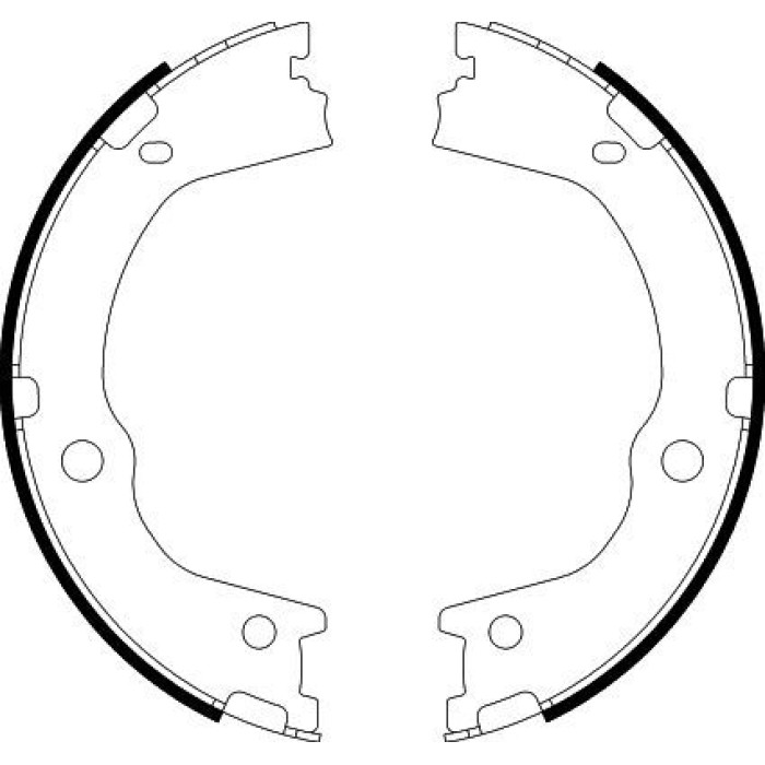Hella 8DA 355 050-931 Bremsbackensatz, Feststellbremse Hella 8DA 355 050-931 Bremsbackensatz, Feststellbremse