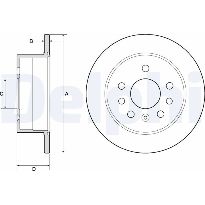 Delphi BG2879 Bremsscheibe Delphi BG2879 Bremsscheibe