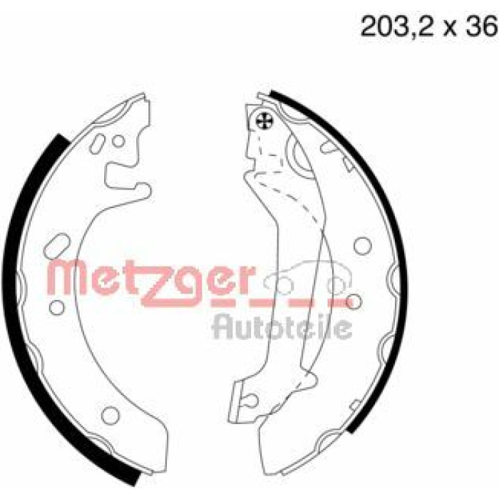 Metzger MG 580 Bremsbackensatz Metzger MG 580 Bremsbackensatz