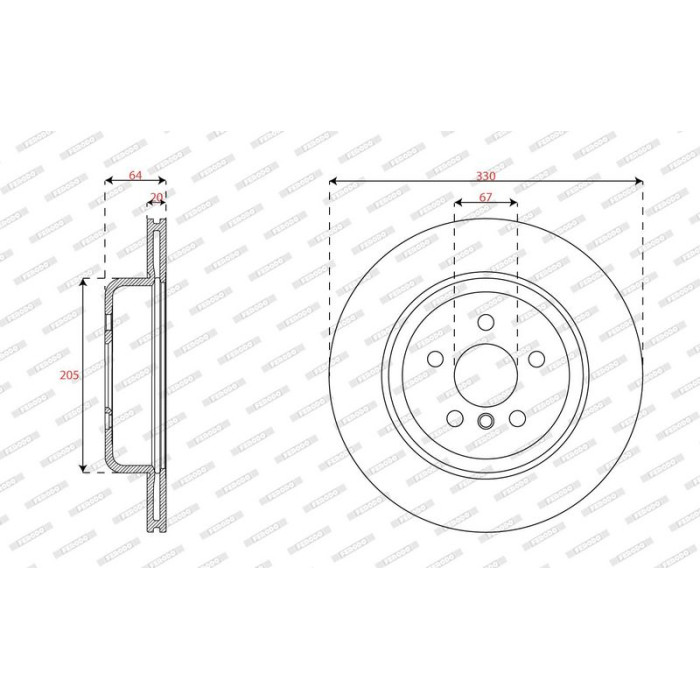 Ferodo DDF3042RC-1 Bremsscheibe PREMIER Ferodo DDF3042RC-1 Bremsscheibe PREMIER