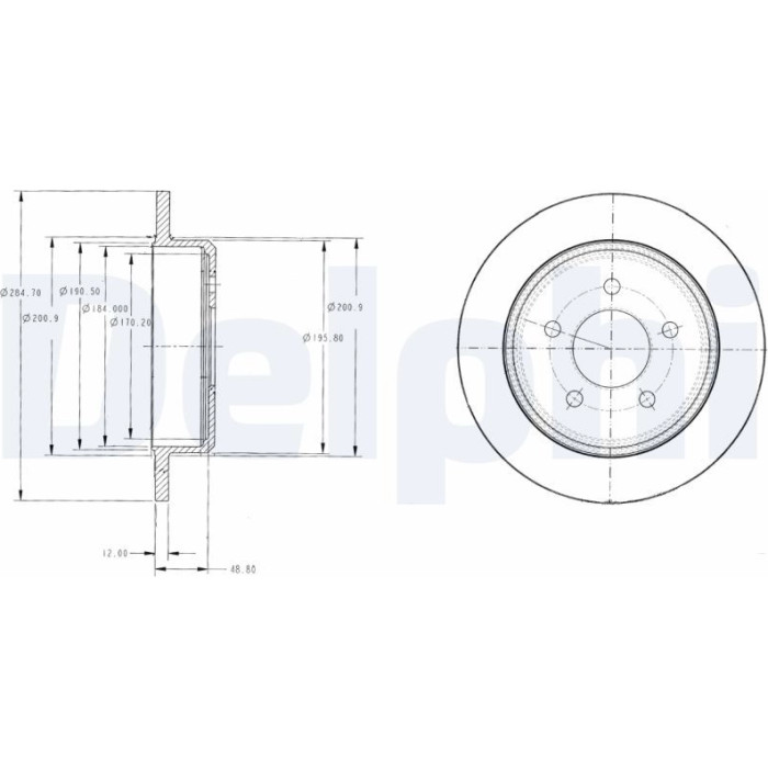 Delphi BG3595 Bremsscheibe Delphi BG3595 Bremsscheibe