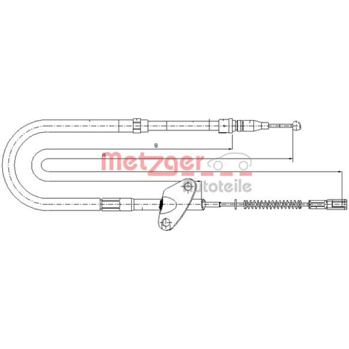 Metzger 10.9872 Seilzug, Feststellbremse Metzger 10.9872 Seilzug, Feststellbremse