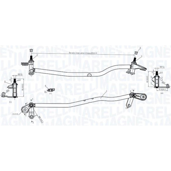 Magneti Marelli 085570175010 Wischergestänge