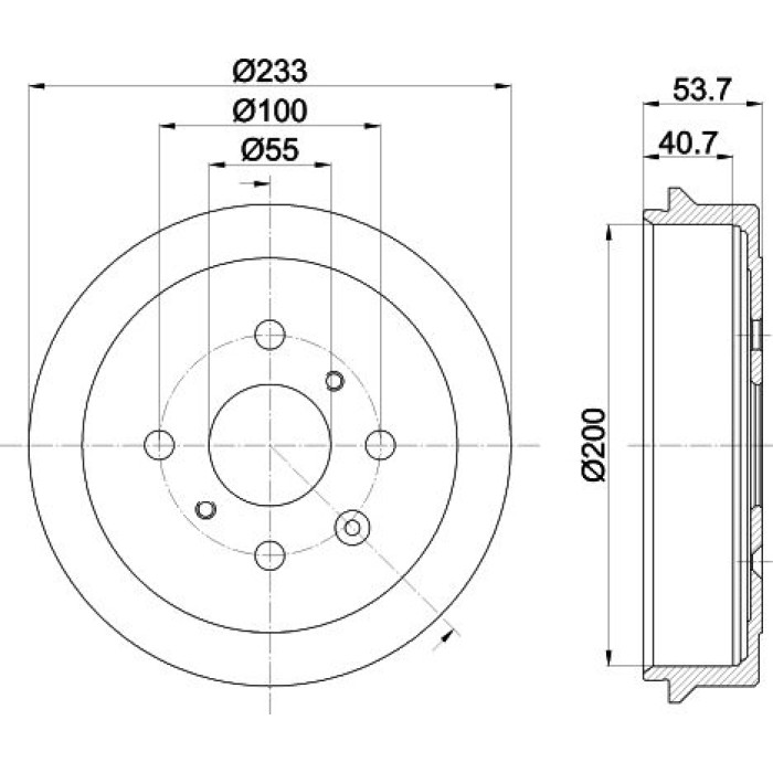 Hella 8DT 355 300-581 Bremstrommel Hella 8DT 355 300-581 Bremstrommel
