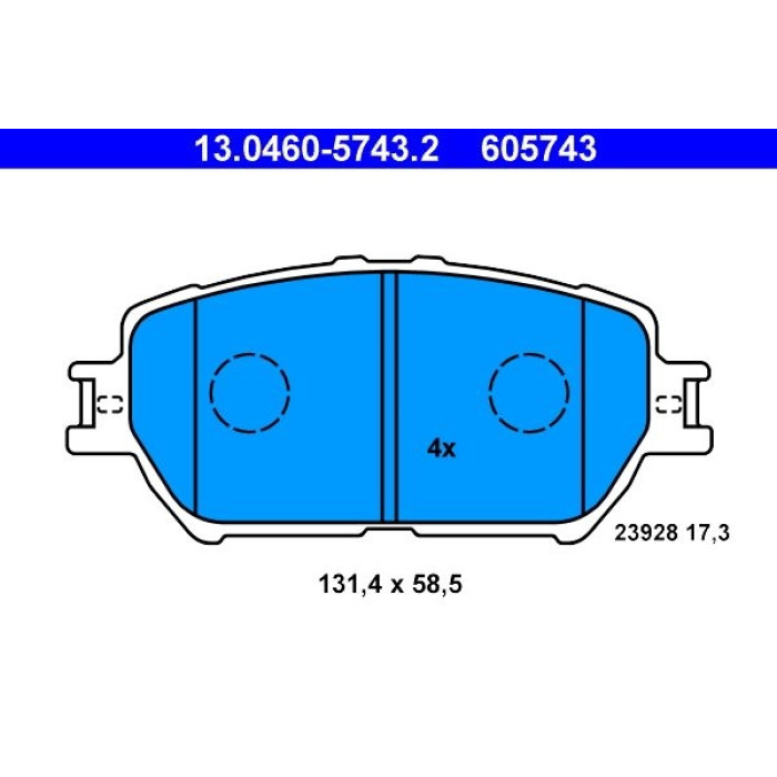 Bremsbelagsatz, Scheibenbremse 13.0460-5743.2 Bremsbelagsatz, Scheibenbremse 13.0460-5743.2