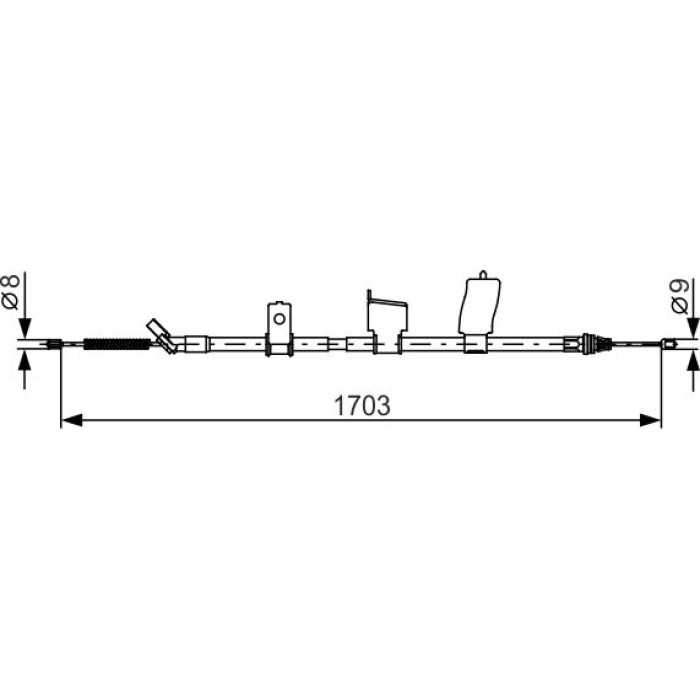 BOSCH 1 987 482 338 Seilzug, Feststellbremse BOSCH 1 987 482 338 Seilzug, Feststellbremse