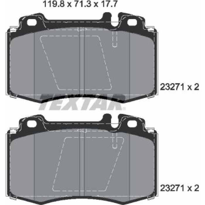 Textar 2327181 Bremsbelagsatz, Scheibenbremse epad Textar 2327181 Bremsbelagsatz, Scheibenbremse epad