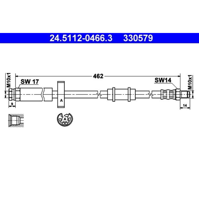 ATE 24.5112-0466.3 Bremsschlauch