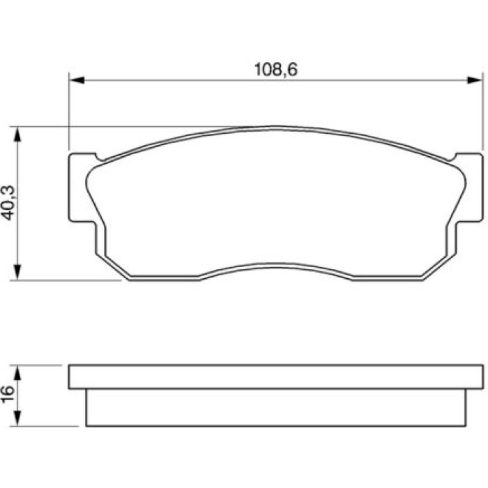 BOSCH 0 986 469 580 Bremsbelagsatz, Scheibenbremse BOSCH 0 986 469 580 Bremsbelagsatz, Scheibenbremse