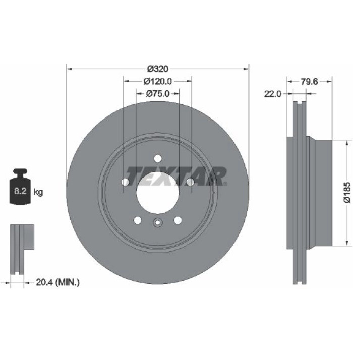 Textar 92141603 Bremsscheibe PRO Textar 92141603 Bremsscheibe PRO