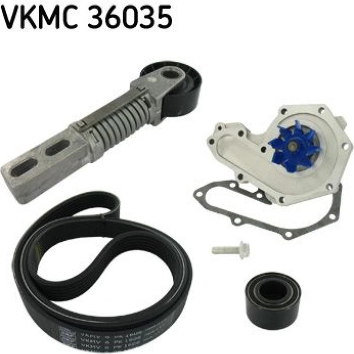 SKF VKMC 36035 Wasserpumpe + Keilrippenriemensatz