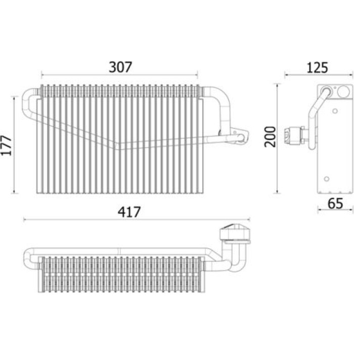 Mahle AE 163 000P Verdampfer, Klimaanlage BEHR Premium Line Mahle AE 163 000P Verdampfer, Klimaanlage BEHR Premium Line