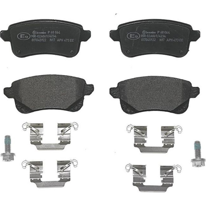 Brembo P 68 064 Bremsbelagsatz, Scheibenbremse PRIME LINE