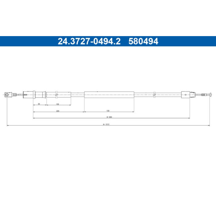 ATE 24.3727-0494.2 Seilzug, Feststellbremse