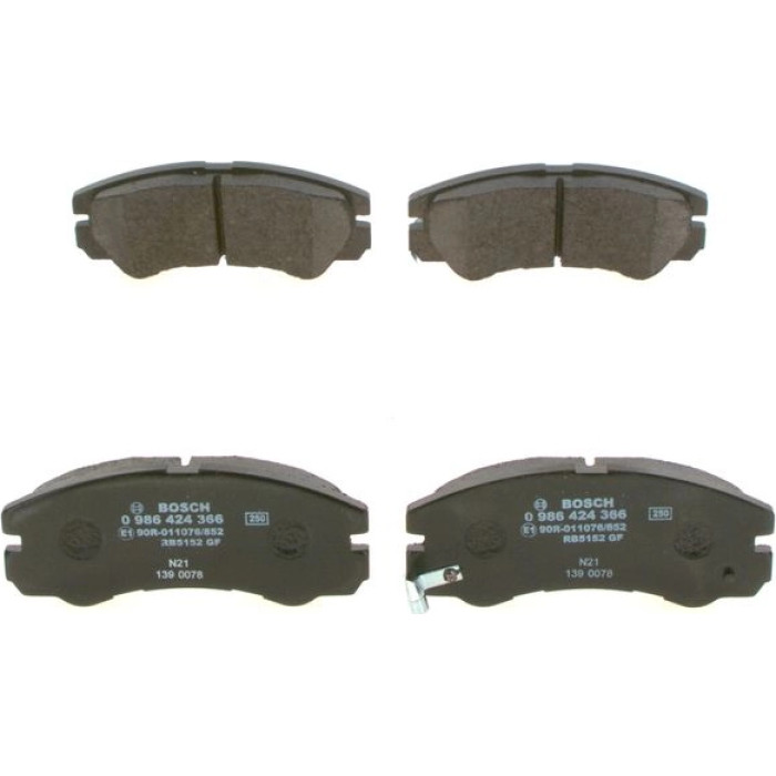 BOSCH 0 986 424 366 Bremsbelagsatz, Scheibenbremse