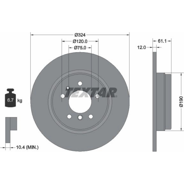 Textar 92058400 Bremsscheibe