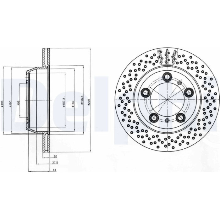 Delphi BG4302 Bremsscheibe