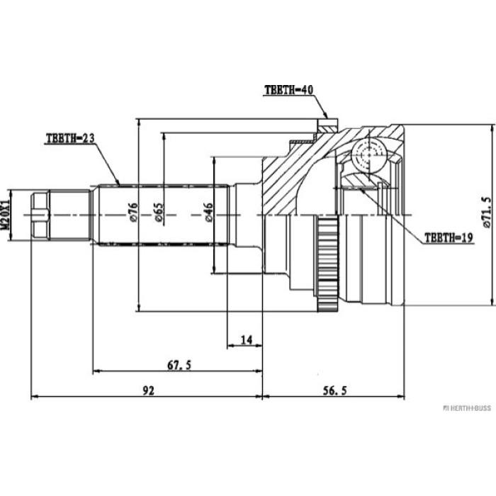 Gelenksatz, Antriebswelle J2820907 Gelenksatz, Antriebswelle J2820907