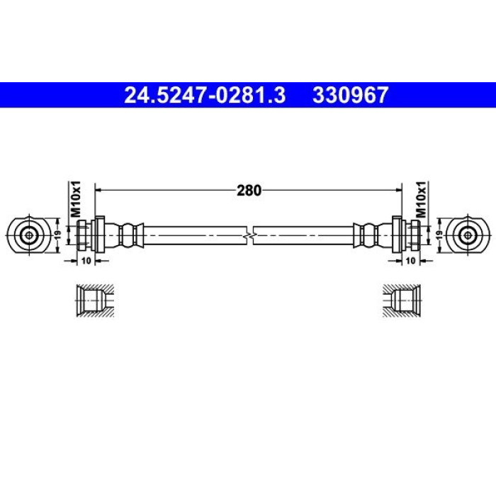 ATE 24.5247-0281.3 Bremsschlauch ATE 24.5247-0281.3 Bremsschlauch
