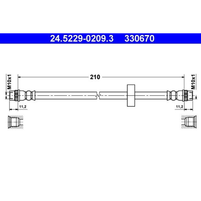ATE 24.5229-0209.3 Bremsschlauch