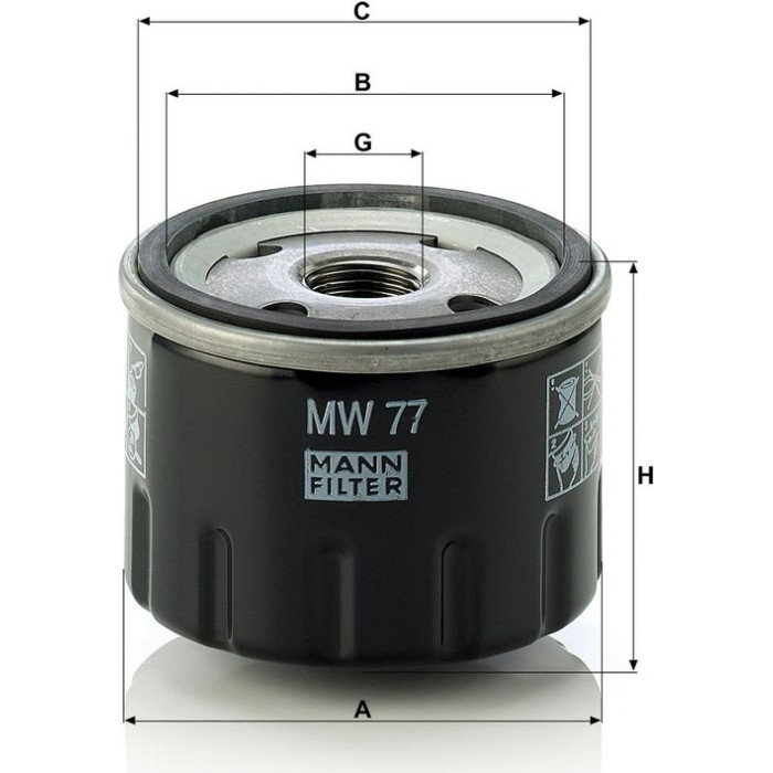 Mann-Filter MW 77 Ölfilter Mann-Filter MW 77 Ölfilter