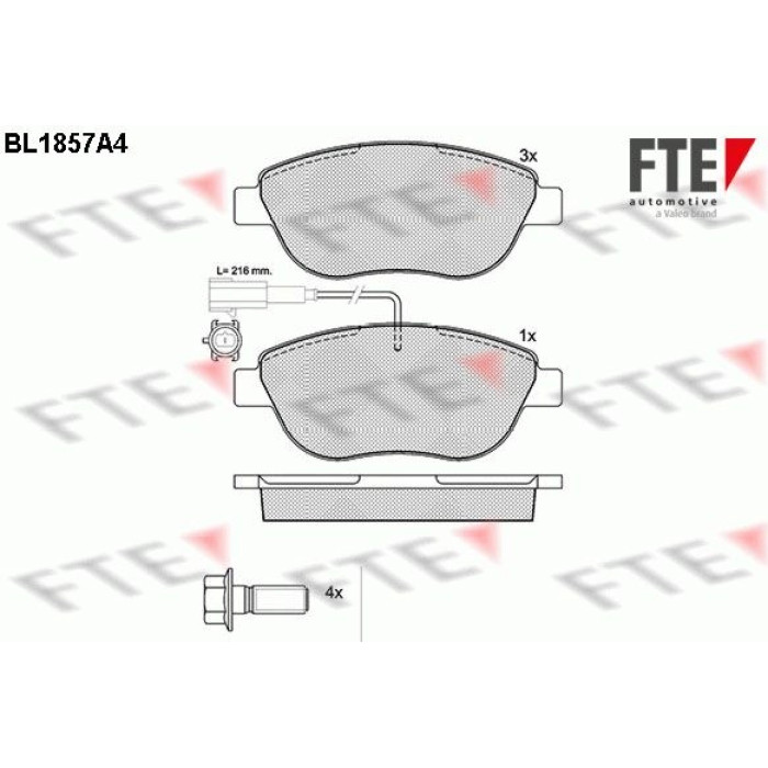 FTE 9010431 Bremsbelagsatz, Scheibenbremse FTE 9010431 Bremsbelagsatz, Scheibenbremse