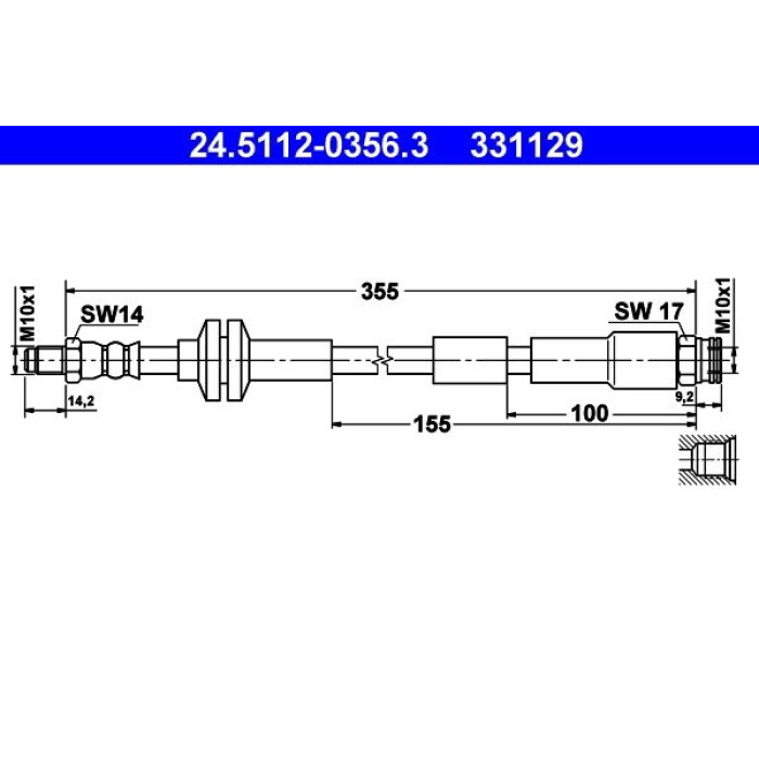 ATE 24.5112-0356.3 Bremsschlauch ATE 24.5112-0356.3 Bremsschlauch