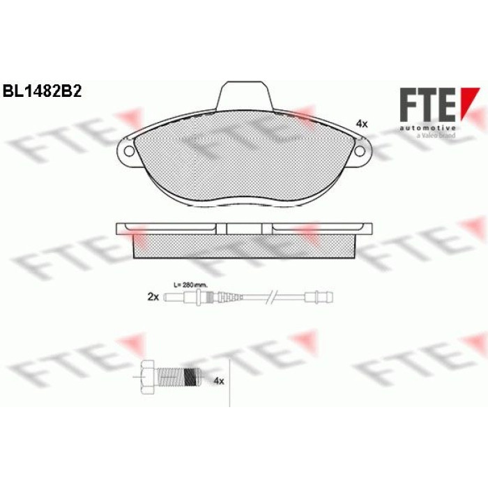 FTE 9010212 Bremsbelagsatz, Scheibenbremse